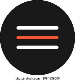 Menu icon vector image. Can also be used for UI and UX. Suitable for mobile apps, web apps and print media.