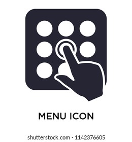 Menu icon vector isolated on white background for your web and mobile app design, Menu logo concept