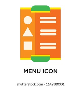 Menu icon vector isolated on white background for your web and mobile app design, Menu logo concept
