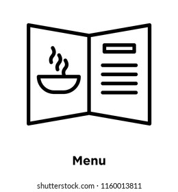 Menu icon vector isolated on white background, Menu transparent sign , line or linear sign, element design in outline style