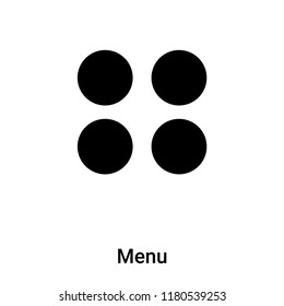 Menu icon vector isolated on white background, logo concept of Menu sign on transparent background, filled black symbol