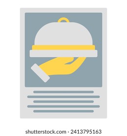 menu icon vector or logo illustration flat color style 