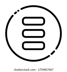 Menu icon vector for mobile apps user interface