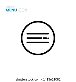 Menu icon vector on white background