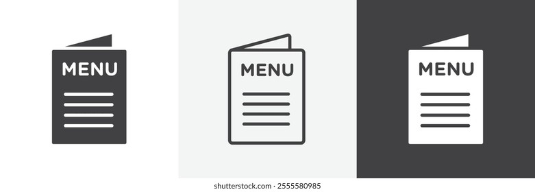 Menu icon vector set for ui designs