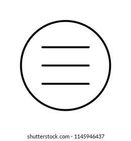 Menu icon vector icon. Simple element illustration. Menu symbol design. Can be used for web and mobile.
