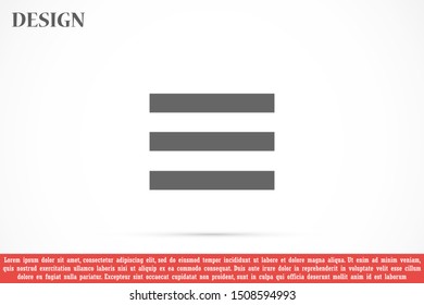 Menu Icon vector  in trendy flat style isolated on gray background, for your web site design, app, logo, UI.Menu Icon vector  illustration, web menuMenu Icon vector . concept web buttons. 