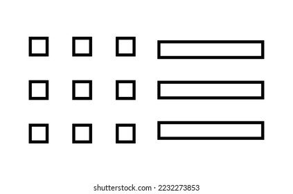 Menu Icon vector for web and mobile app. web menu sign and symbol. hamburger menu symbol