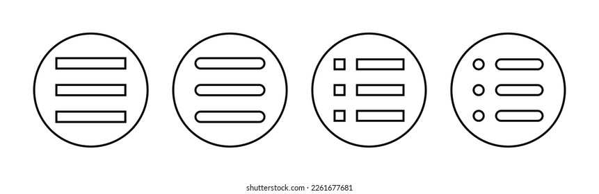 Menu Icon vector for web and mobile app. web menu sign and symbol. hamburger menu symbol