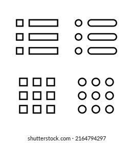 Vector de icono de menú. símbolo y signo de menú web. símbolo del menú hamburguesa