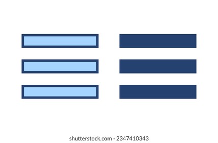 Menu icon vector. web menu sign and symbol. hamburger menu symbol