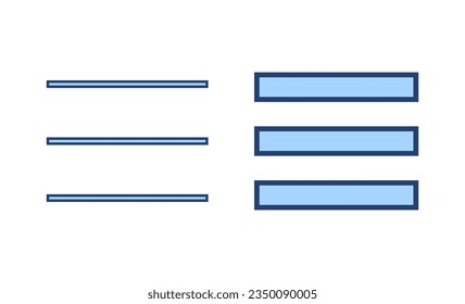 Menu icon vector. web menu sign and symbol. hamburger menu symbol