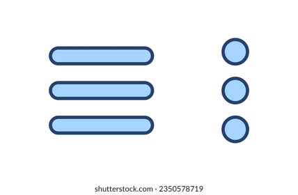 Menu icon vector. web menu sign and symbol. hamburger menu symbol