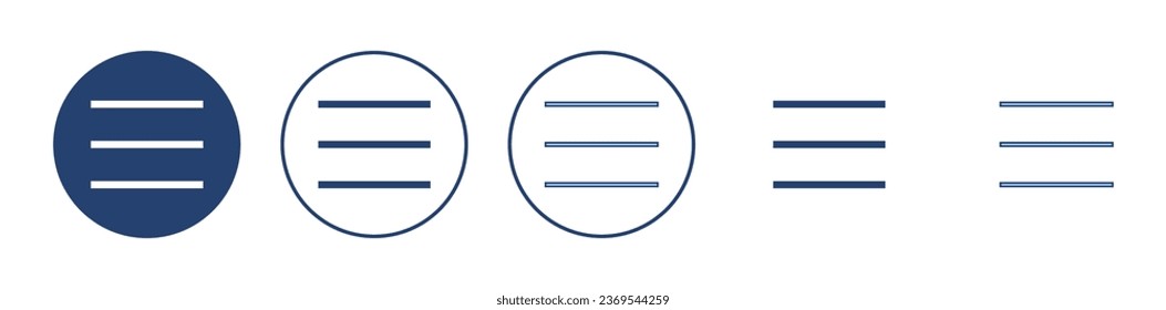 Menu icon vector. web menu sign and symbol. hamburger menu symbol