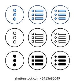 Menu icon vector. web menu sign and symbol. hamburger menu symbol
