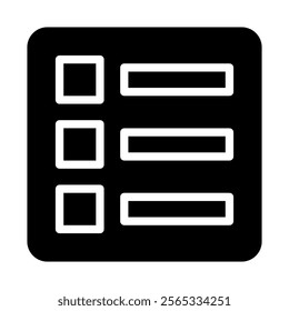 Menu icon for website or application. Concept of navigation, options, and settings.