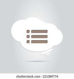 Menu icon websites in the cloud. Made in vector