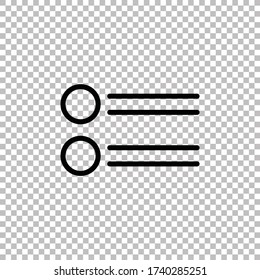 Menu icon.Gallery view Display options icons set - list, grid.Square settings icon. Simple illustration for UI and UX, website or mobile application