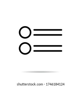 Icono de menú.Vista de galería Opciones de visualización de iconos - lista, icono de configuración de cuadrícula.Cuadrado. Ilustración simple para UI y UX, sitio web o aplicación móvil