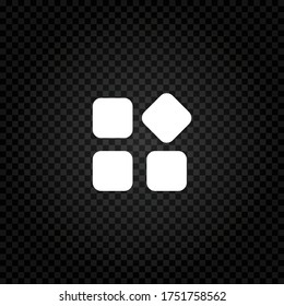 Icono de menú.Vista de galería Opciones de visualización de iconos - lista, icono de configuración de cuadrícula.Cuadrado. Ilustración simple para UI y UX, sitio web o aplicación móvil