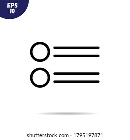 Menu icon.Gallery view Display options icons set - list, grid.Square settings icon. Simple illustration for UI and UX, website or mobile application
