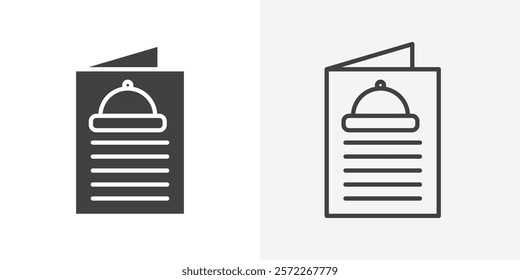 Menu icons. flat and line style set