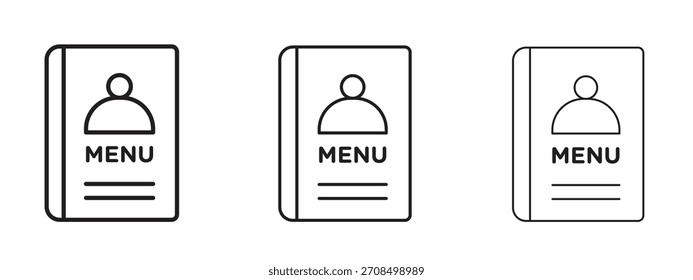 Iconos de menú. Colección de ícono de Vector perfecto de píxeles