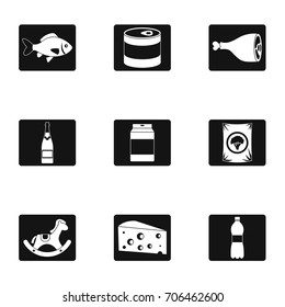 Menu icons set. Simple illustration of 9 menu vector icons for web design