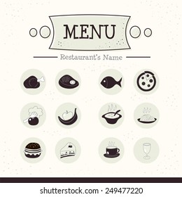 Menu icons set. Vector illustration EPS10