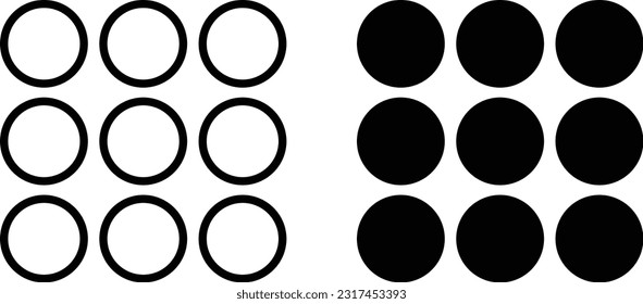 Menu icons set. Web Menu icon collection. Flat style Menu sign and symbols for apps and websites.