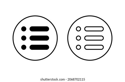 Menú Iconos. símbolo y signo de menú web. símbolo del menú hamburguesa