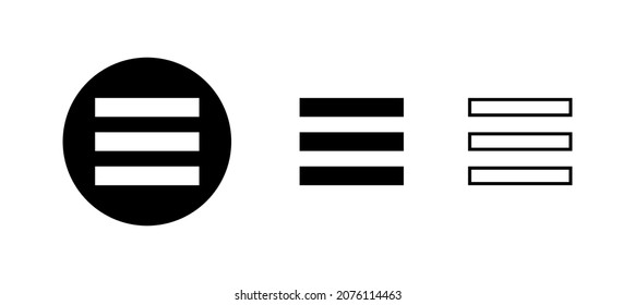 Menu Icons set. web menu sign and symbol. hamburger menu symbol