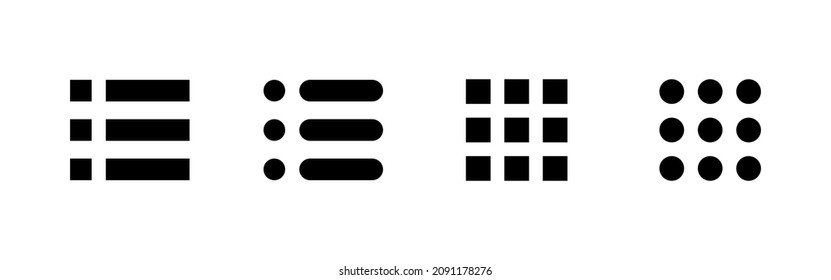 Menu Icons set. web menu sign and symbol. hamburger menu symbol