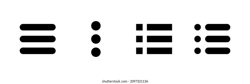 Menu Icons set. web menu sign and symbol. hamburger menu symbol