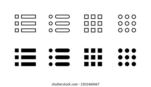 Menu Icons set. web menu sign and symbol. hamburger menu symbol