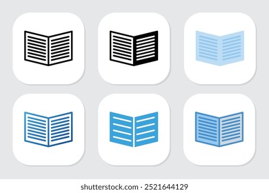 ícones de menu com vários estilos de design