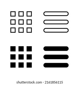 Menu Icons vector. web menu sign and symbol. hamburger menu symbol
