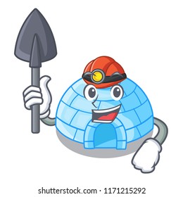 With menu igloo ice house isolated on mascot