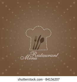 Menu Illustration with Chef Symbol