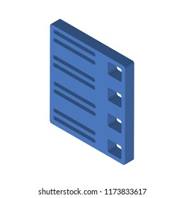 Menu isometric left top view 3D icon