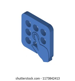 Menu isometric left top view 3D icon
