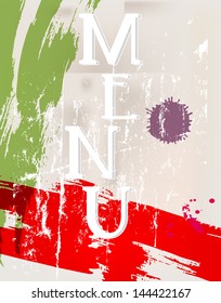 menu for italian restaurant, space for logo / copy