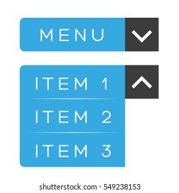 Menu item UX vector