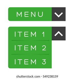 Menu item UX vector