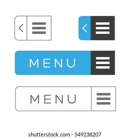 Menu item UX vector