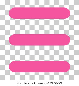 Menu Items vector pictogram. Illustration style is flat iconic pink symbol on a transparent background.