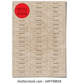 menu japanese food sushi restaurant template design hand drawing graphic.