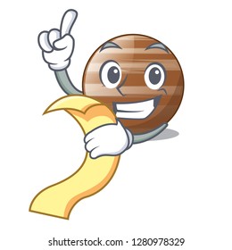 With menu jupiter planet the isolated with mascot
