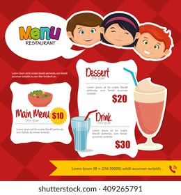 menu kids design 