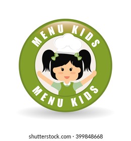 Menu Kids icon design, vector illustration, vector illustration